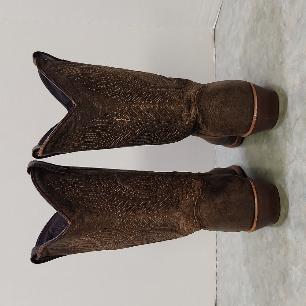 Abilene 9059 brown cowgirl boots 10 - Picture 2 of 11